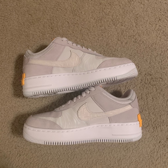 Nike Air Force 1 Shadow Vast Grey Laser Orange (W) - Picture 5 of 7